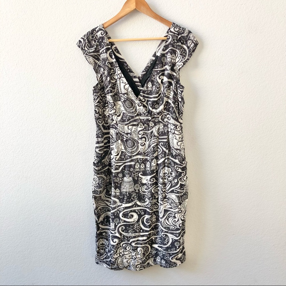 Anthropologie Moulinette Soeurs Swirling Villages dress Size 10 Women's - Picture 2 of 8